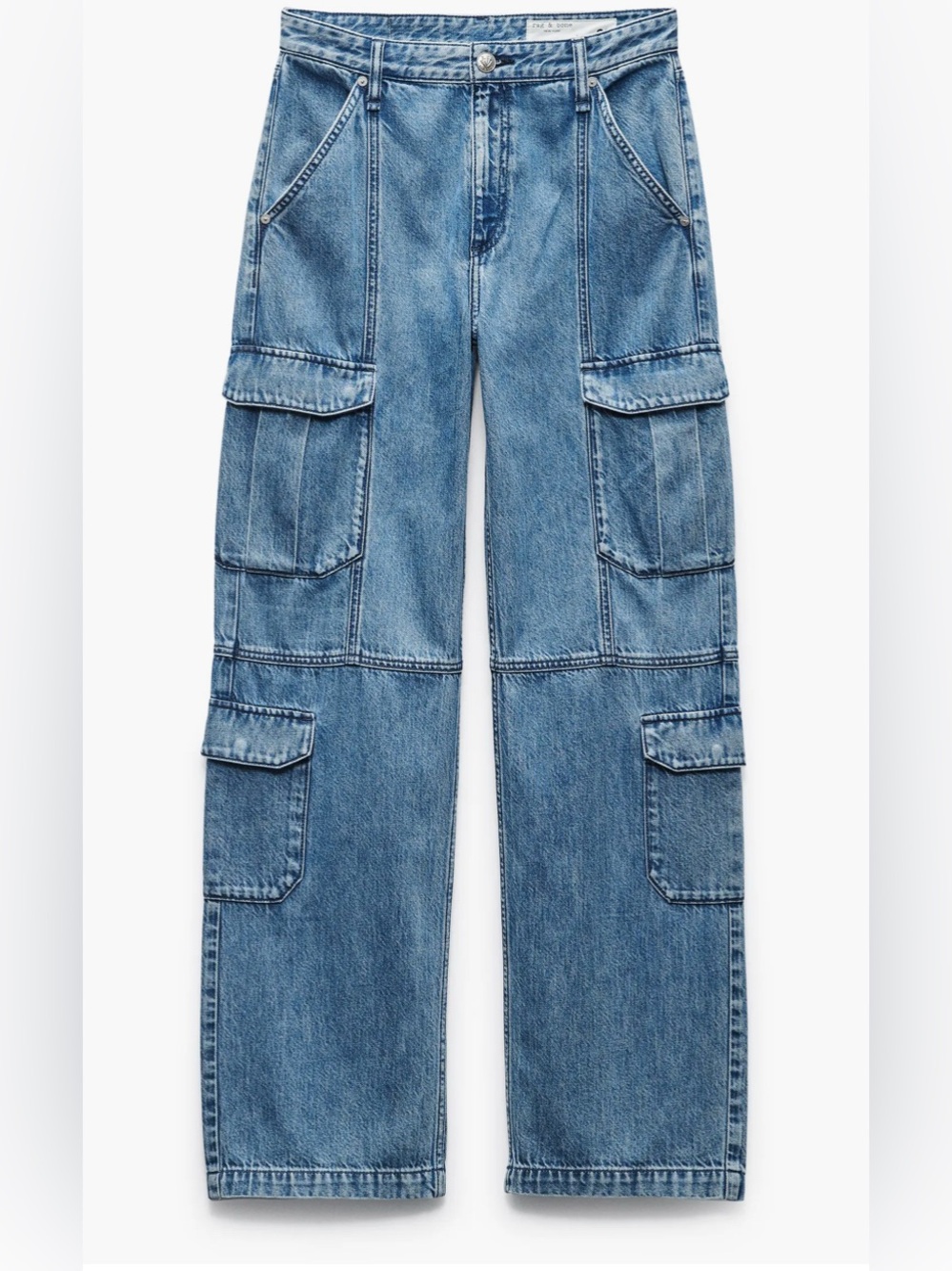 rag & bone Featherweight Cailyn Wide Leg Cargo Jeans